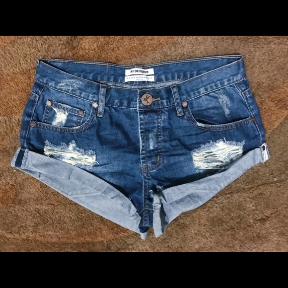 One Teaspoon Bad Seed Bandit Denim Shorts *NEW* - Picture 4 of 8